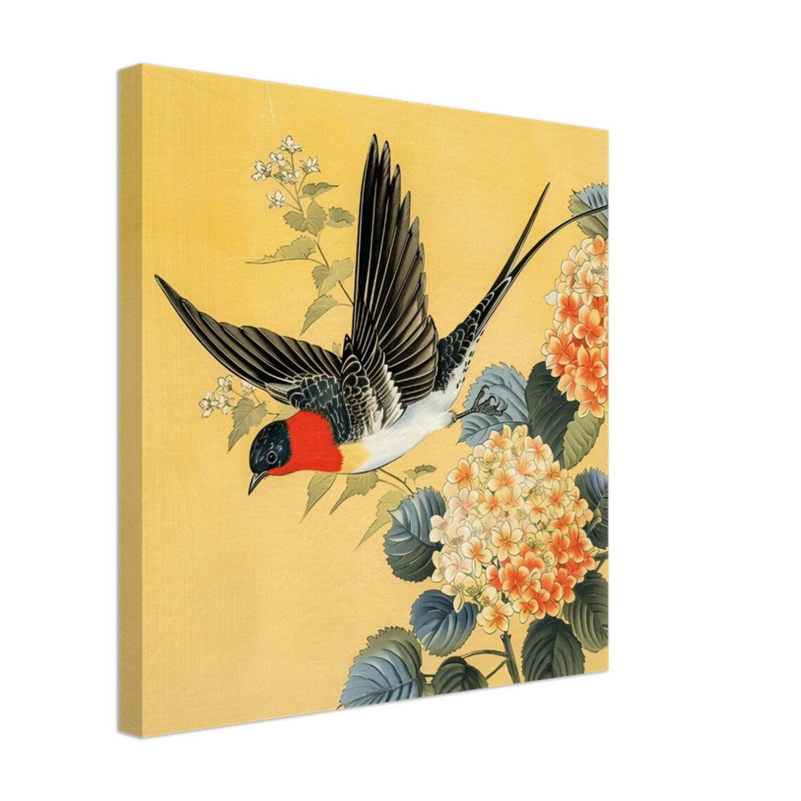 Hokusai Swallow, Traditional Japanese Wall Art Print - Image 2