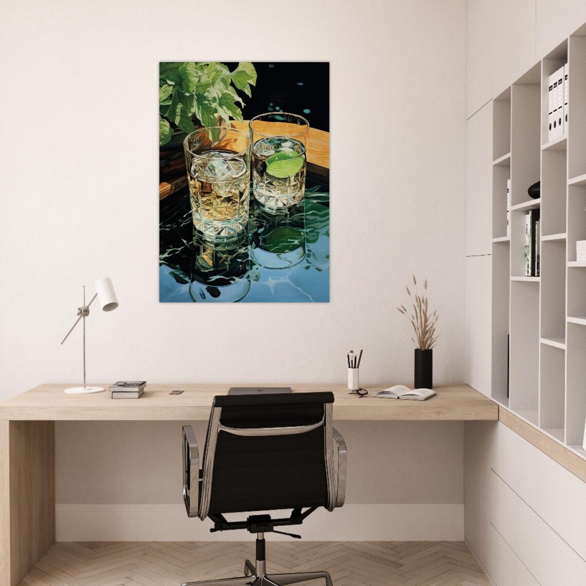 Drink Poster, Oil Painting Style Home Bar Decor - Image 2