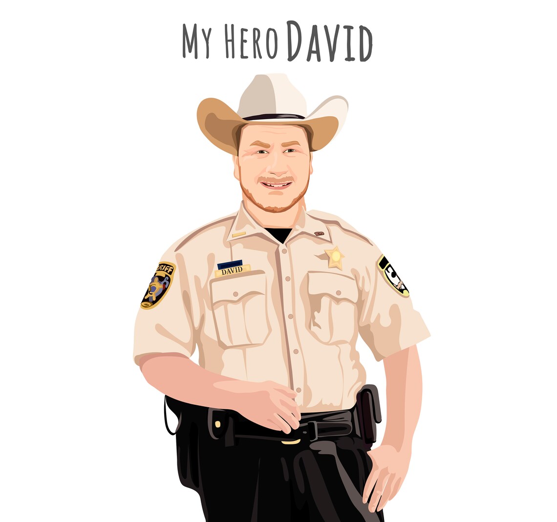 Fireman Portrait, Custom Firefighter Gift - Image 5