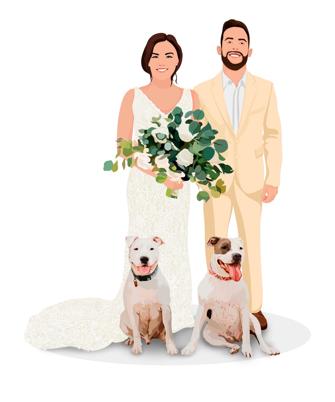 The Miller Family 2020 Five-Person Custom Vector Portrait Poster - Image 5