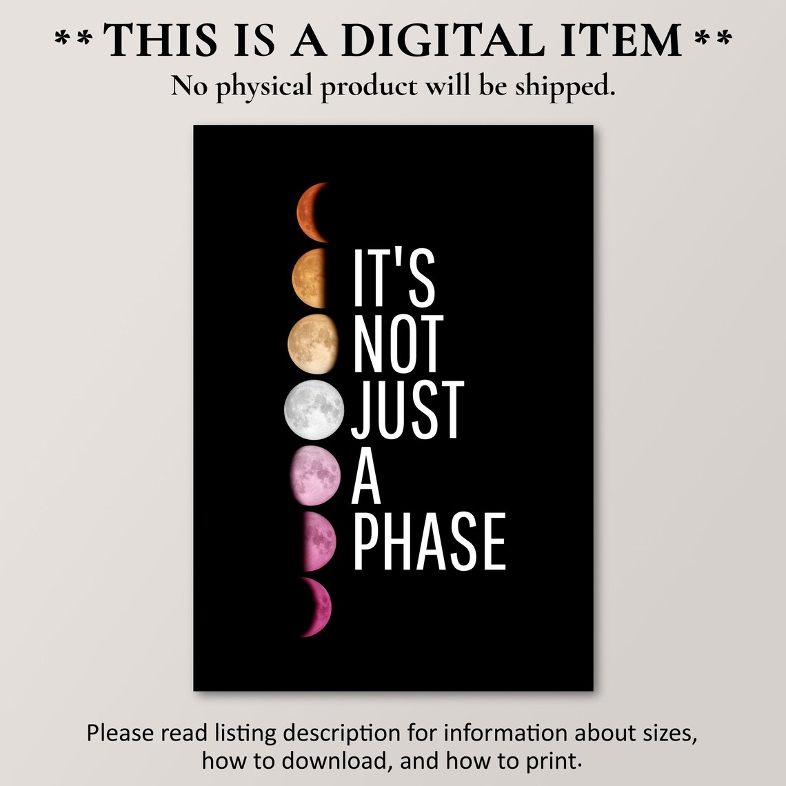Its Not Just A Phase Lesbian Pride Flag Art Print - Image 2