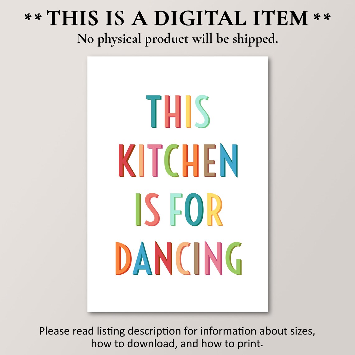 This Kitchen Is Made for Dancing Art Print