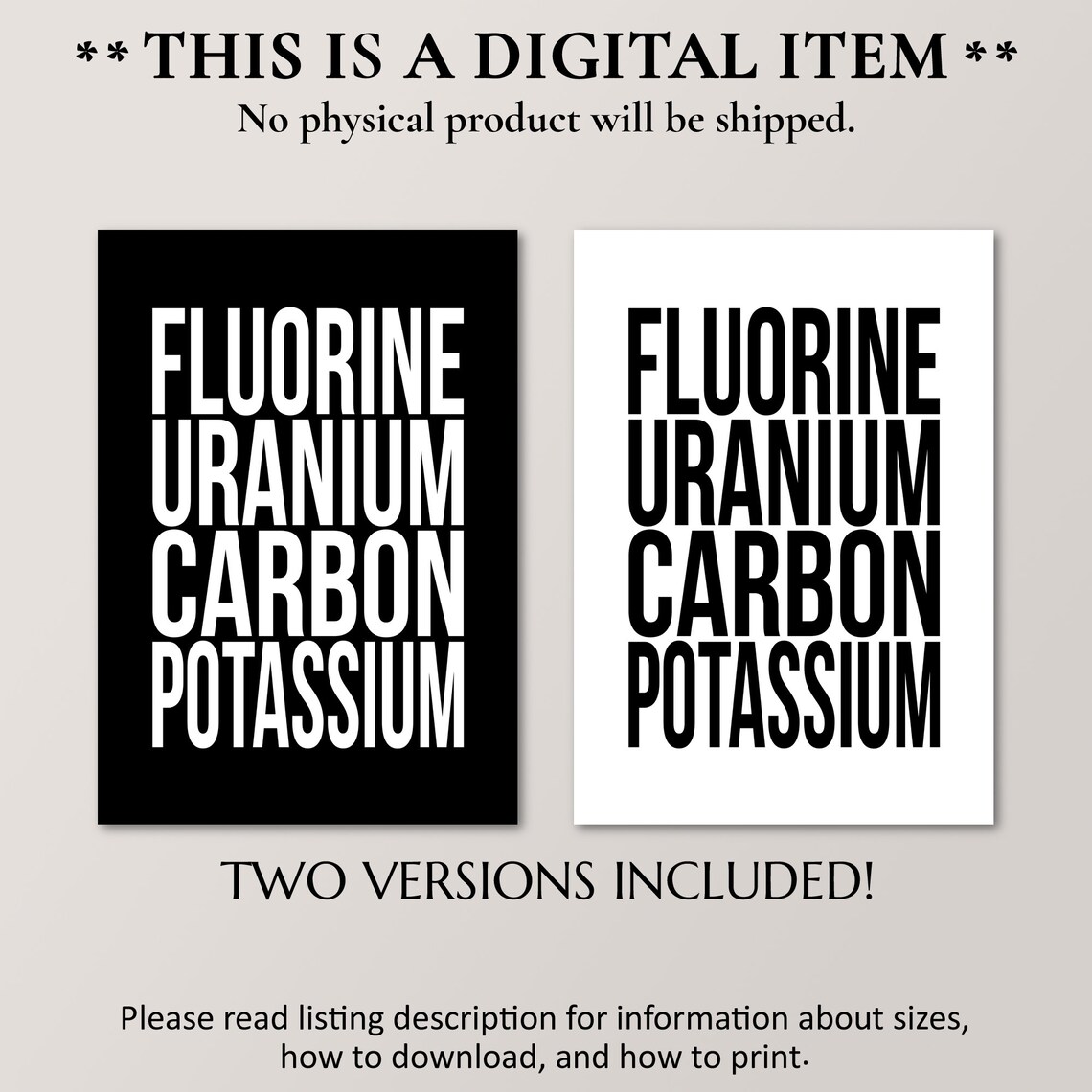 Fuck Chemistry Elements Poster Funny Science Dcor Nerd Humor Print Wall Art - Image 2