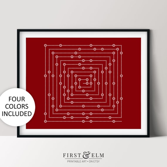 Prime Spiral Ulams Spiral Prime Numbers Art Print