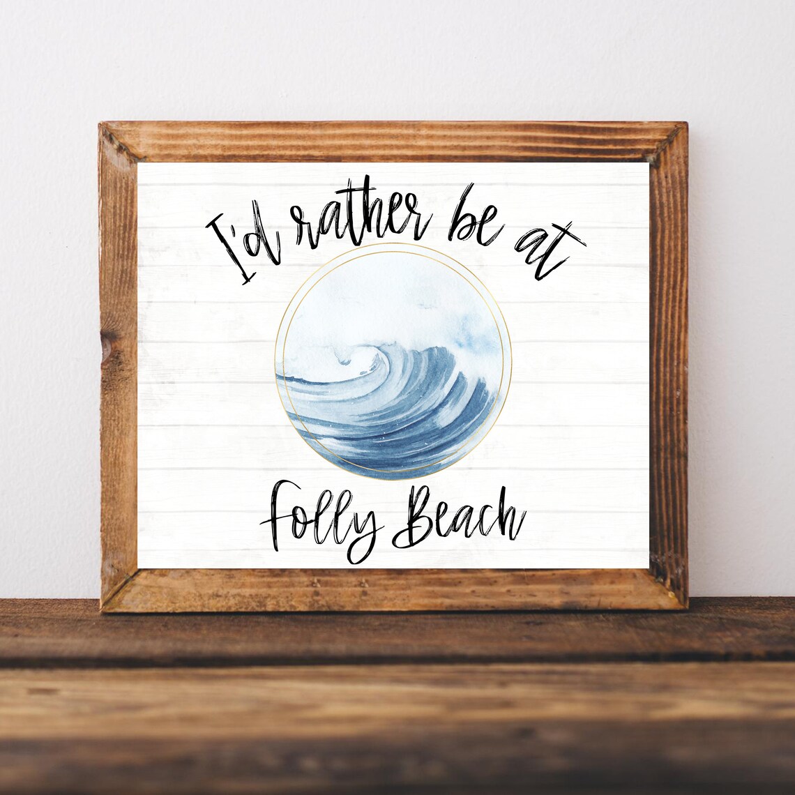 Folly Beach Pier Art Print, South Carolina Travel