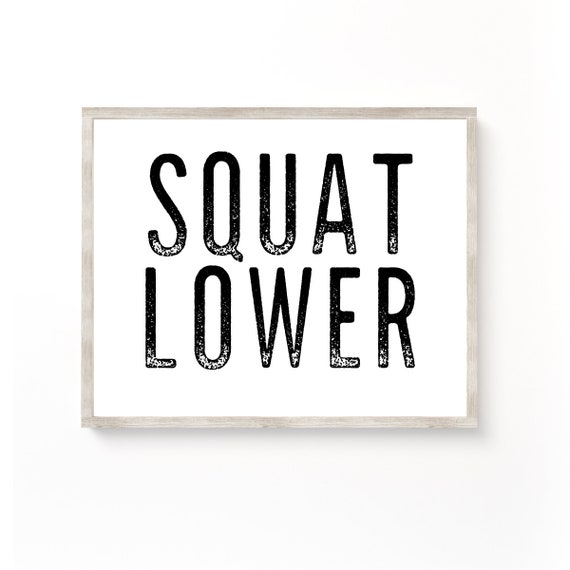Squat Lower Poster Home Gym Wall Art Workout Room Decor Fitness Inspiration Prints Exercise Gifts Motivational Printables
