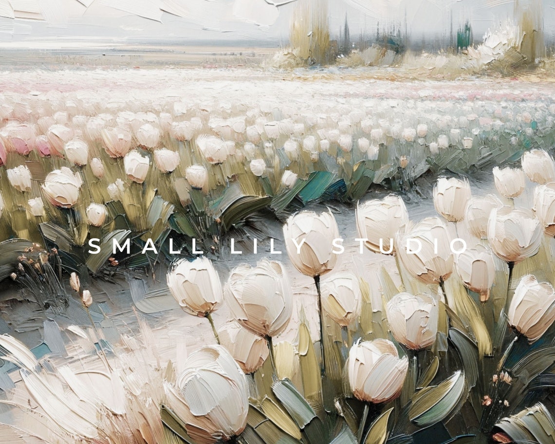 Set Of Four Dutch Tulip Windmill Landscape Paintings Bundle Wall Art - Image 4