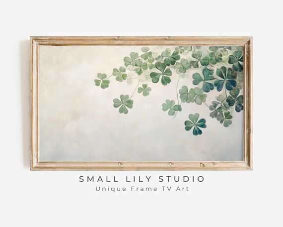 St. Patrick's Day Clovers, Minimalist Farmhouse Art Print