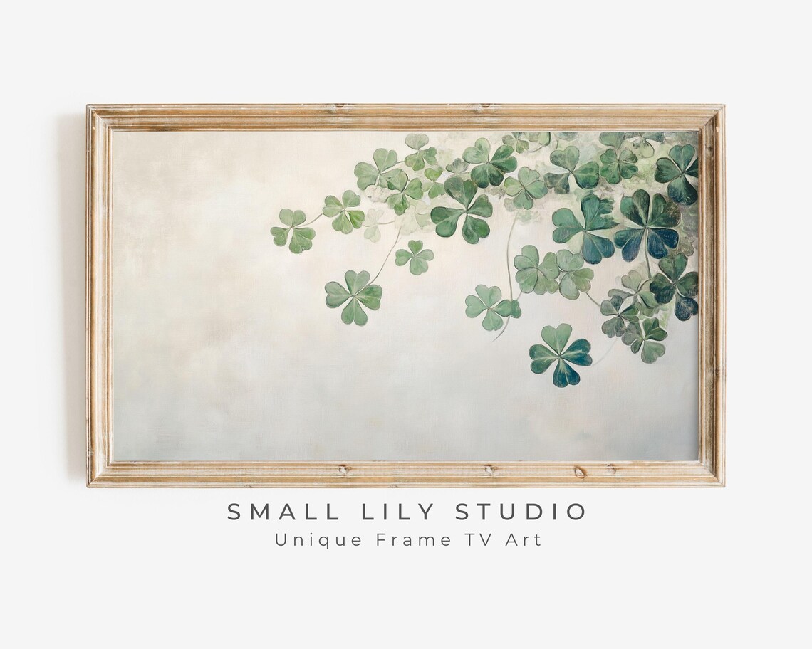 St. Patrick's Day Clovers, Minimalist Farmhouse Art Print