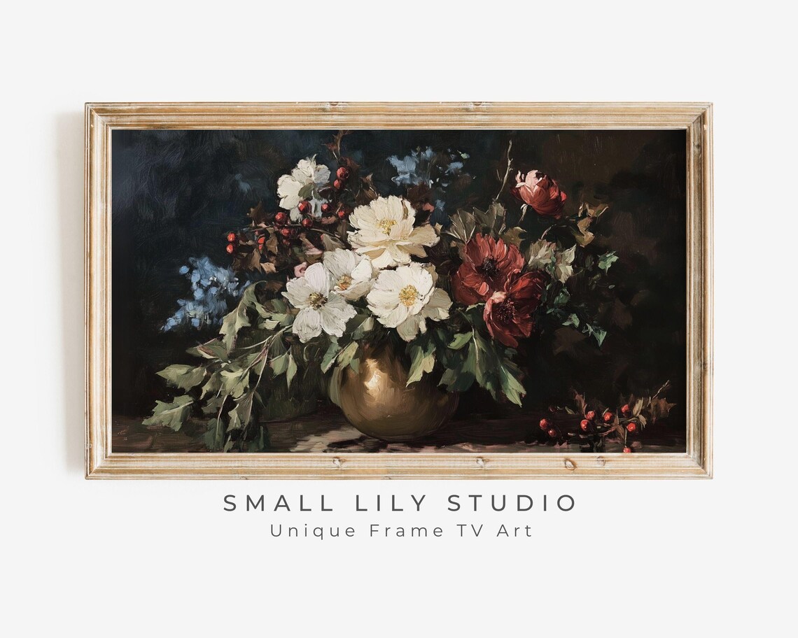 Moody Fall Botanicals Vintage Style Art Print