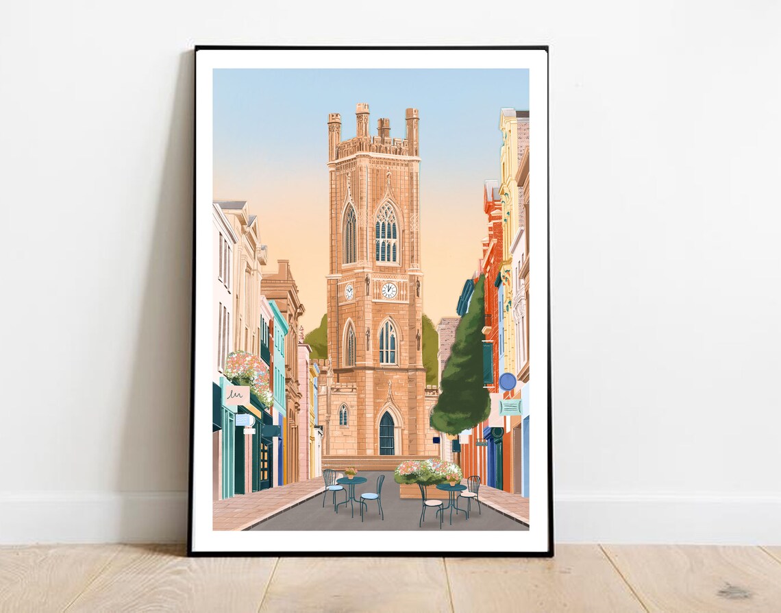 Bold Street Liverpool Travel Poster, Liverpool Art Print