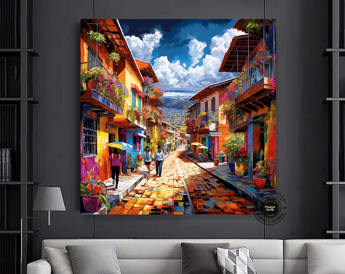 Colombian Wall Art Cartagena Bogota Travel Poster