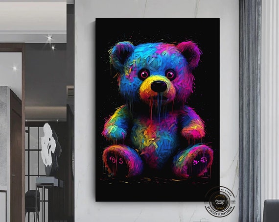 Teddy Bear Wall Art Graffiti Street