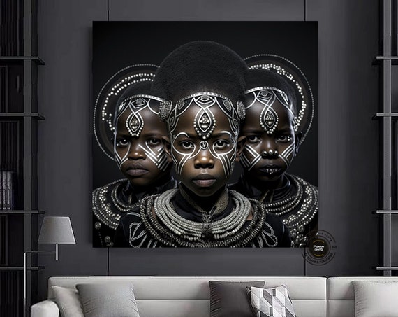 African Child Wall Art Tribal Childrenafrican Printafrican Culture