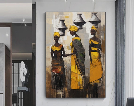 African Culture Wall Decorabstract Home Decor Abstract Art Artethnic Ladies Artafrican Lady