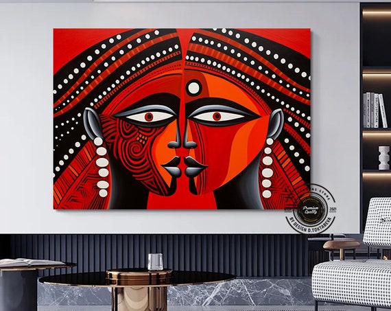 Abstract African Tribal Wall Decor Gods Symbol Afro Culture Art Face