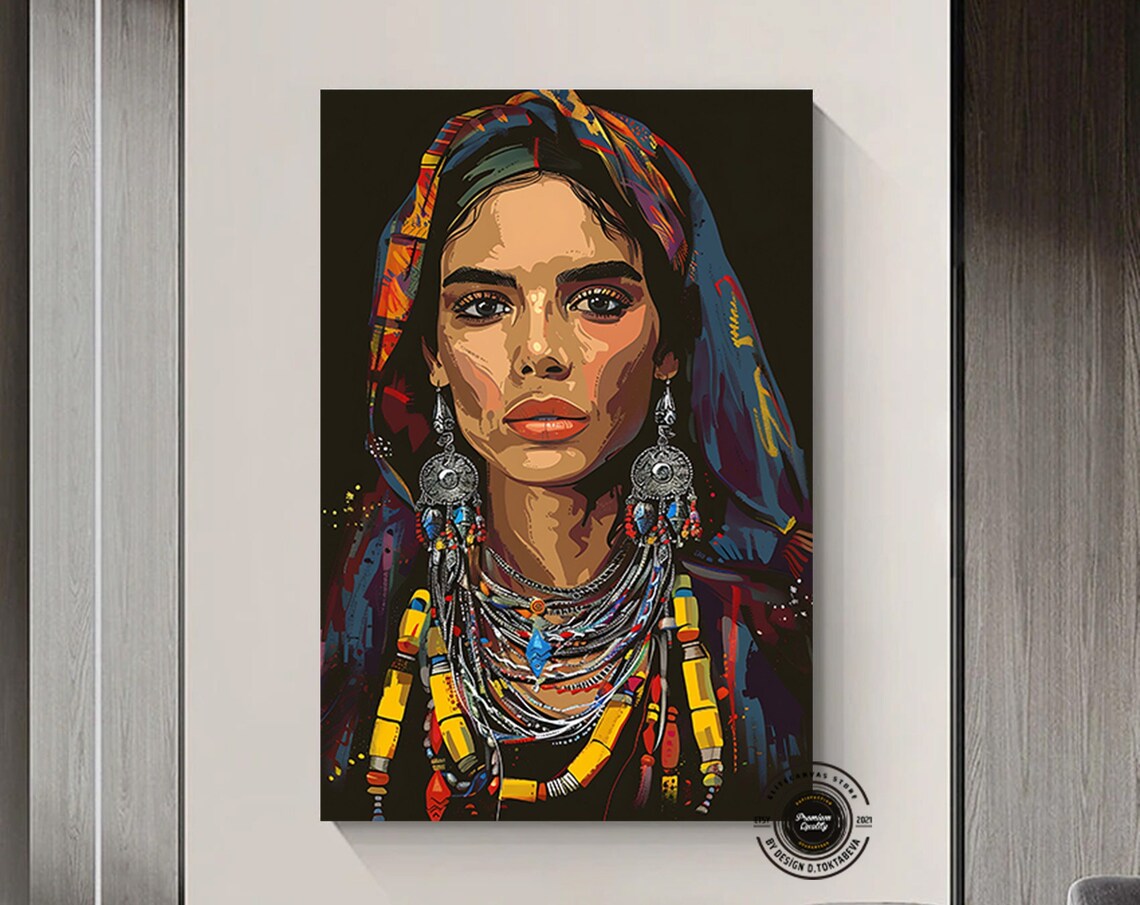 Moroccan Amazigh Berber Woman Portrait Art Print