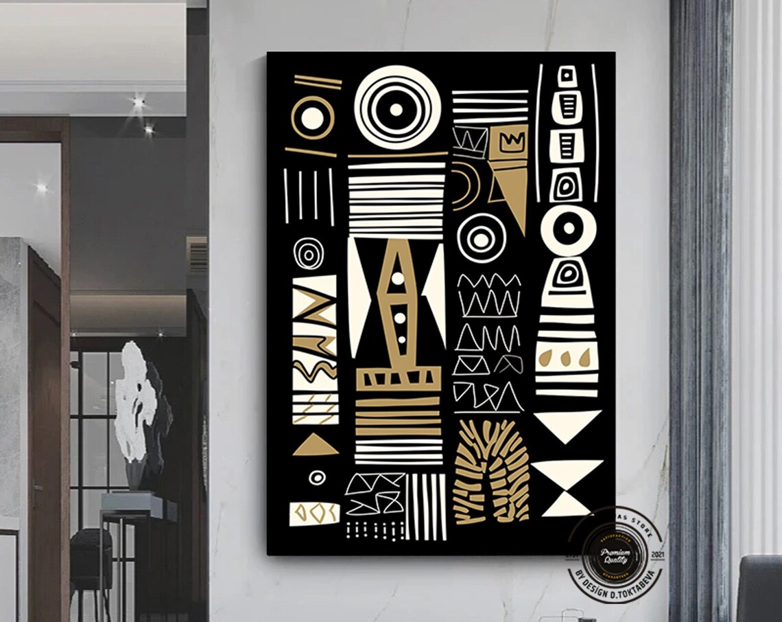Abstract African Wall Decor, Modern Art Print