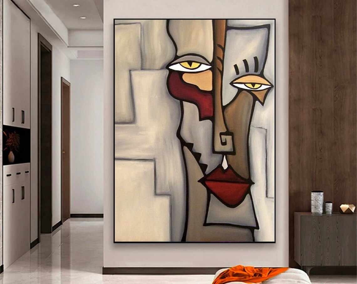 Picasso Abstract Figures, Face Wall Art Print