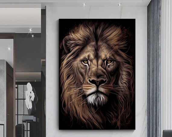 Abstract Graffiti Art Lion Painting Modern Animal Street Colorful Canvas Poster Print Wall Picture Living Room Home Decor