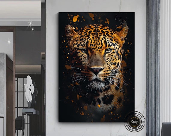Leopard Portrait Prints Wall Art Tiger Canvas Animal Poster Farmer Gifts Home Decoraton Gift