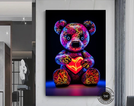 Teddy Bear Wall Art Graffiti Street