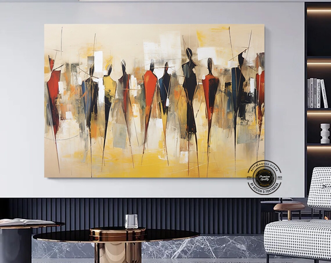 African People Watercolor Art Print, Cultural Decor