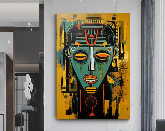 African Wall Symbols Canvas Painting Culture Home Decor Luxury Art Fashion Large Gift