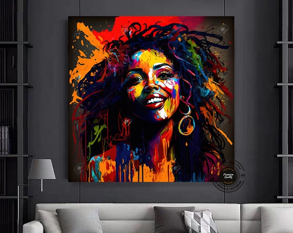 African Painting Street Art Graffiti Canvas Contemporary Wall Prints Pop Decor Afro