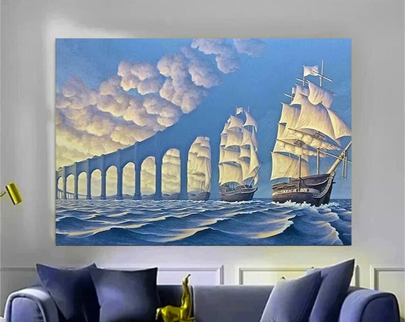 Bridge Made Of Sky Canvas Print Art Pirate Ship Wall Decor And Scenery