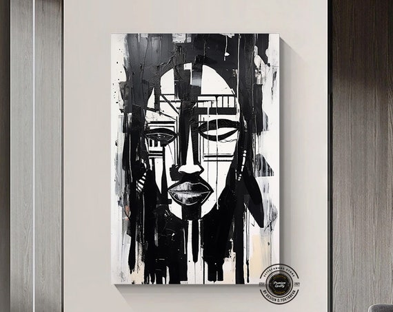 African Women Portrait Culture Tribe Wall Art Decor Abstract Painting Modern Home