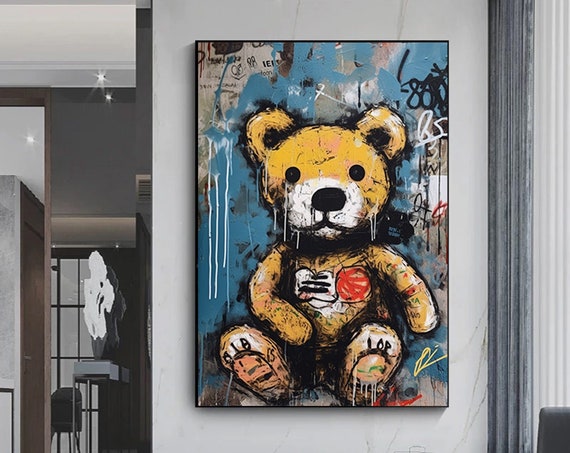Teddy Bear Wall Art Graffiti Street