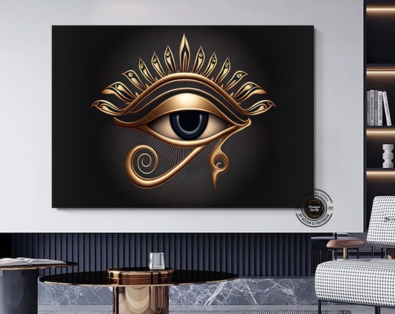 Ancient Egypt Wall Art Eye Of Ra Print Huge Canvas Home Decor Horus