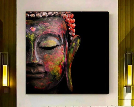 Buddha Canvas Asian Wall Art Meditation Poster Buddhist Print