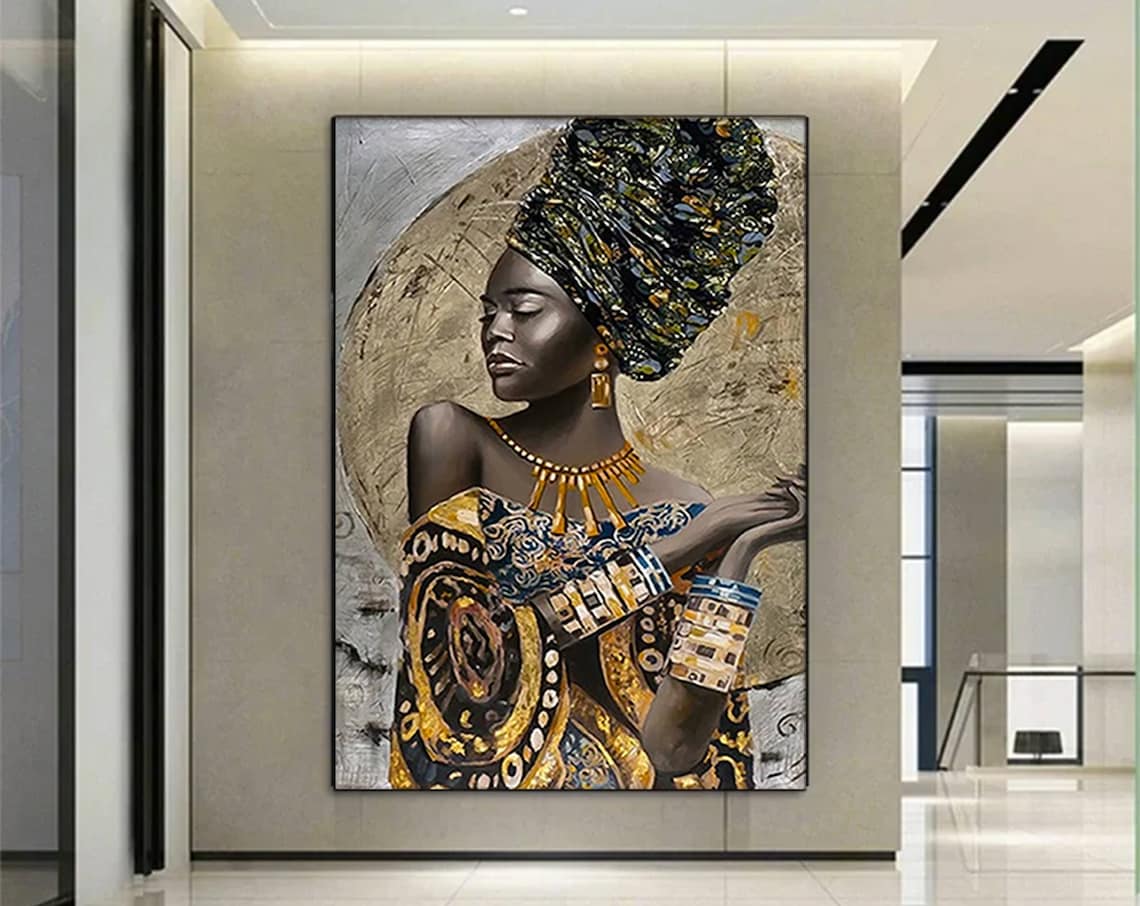African Woman Art Print, Ethnic Home Decor