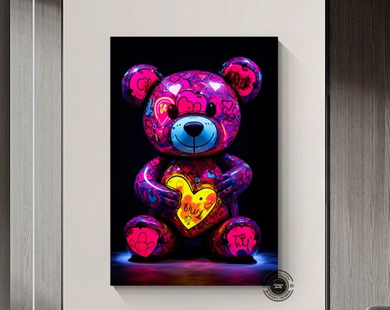 Teddy Bear Wall Art Graffiti Street