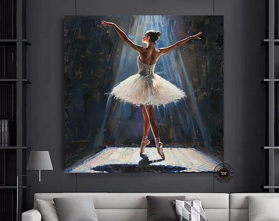 Ballerina Painting Framed Poster Print Wall Art Ballet Large
