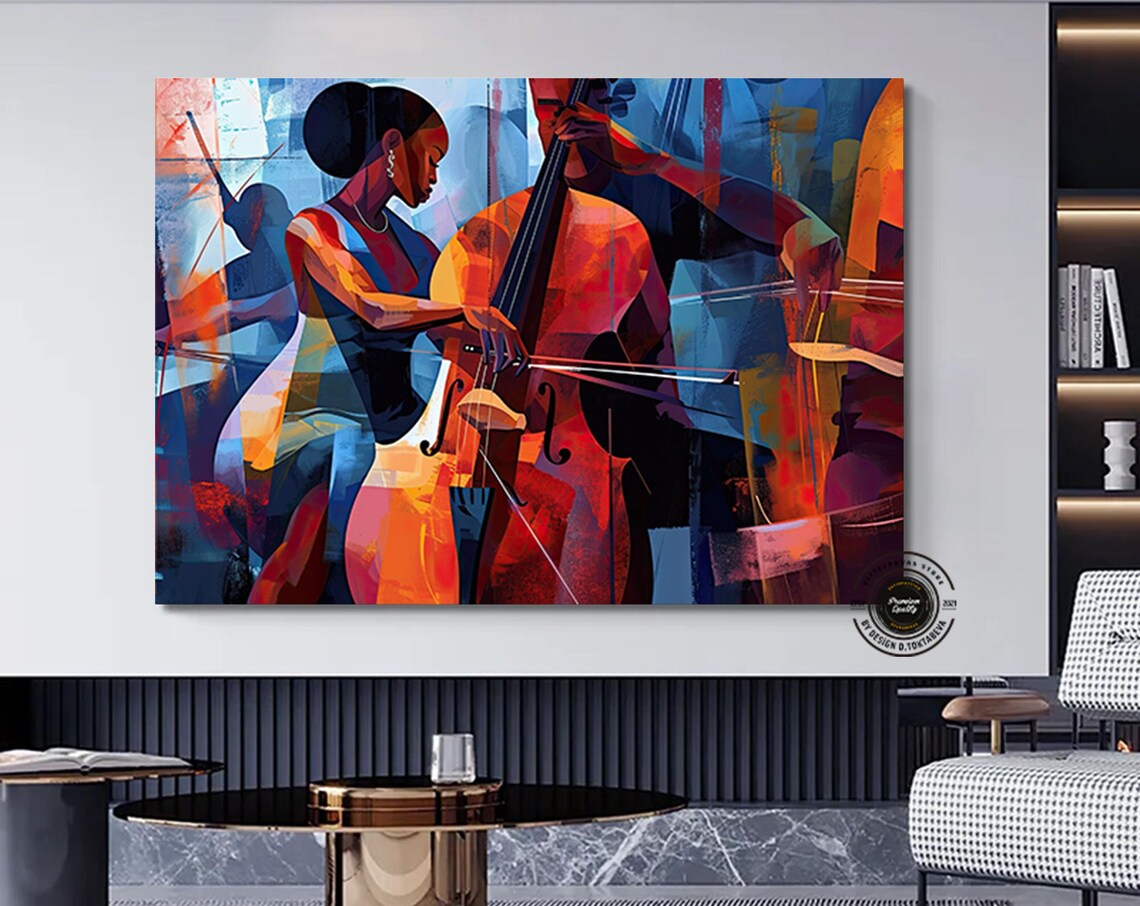 Jazz Musician Abstract Print, Modern Wall Art