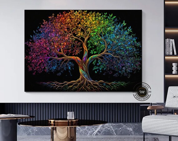 Tree Of Life Symbolic Art Print, Abstract Nature