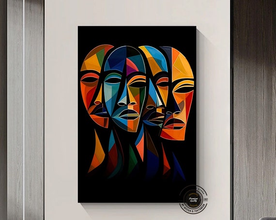 African Abstract Art Framed Poster Ethnic Wall Decor Home Culture Print
