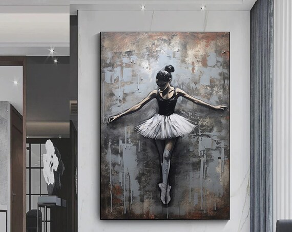 Ballerina Graffiti Poster Printdancing Wall Artstreet Art Canvas