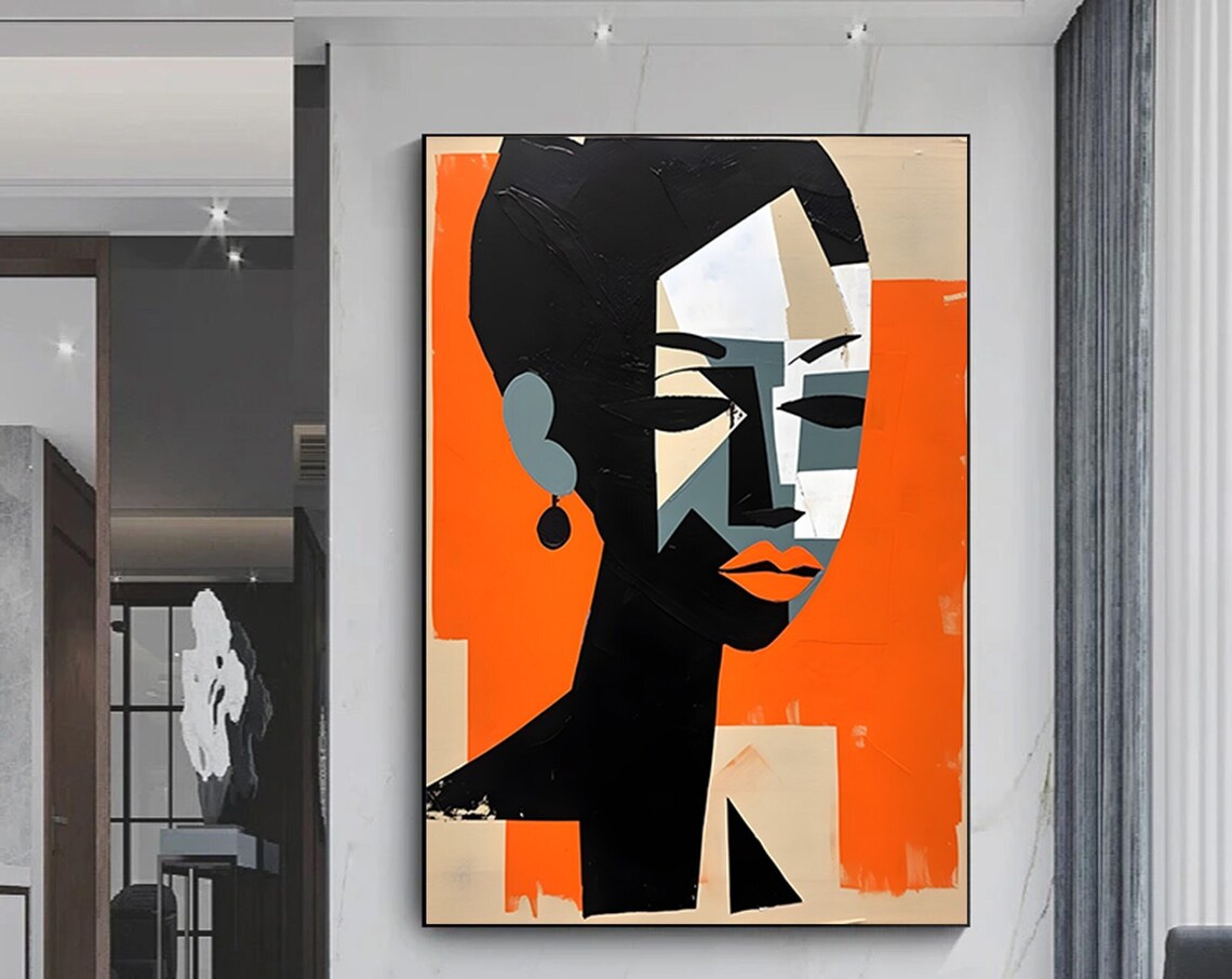 Woman Abstract Art Picasso-Style Wall Art Print