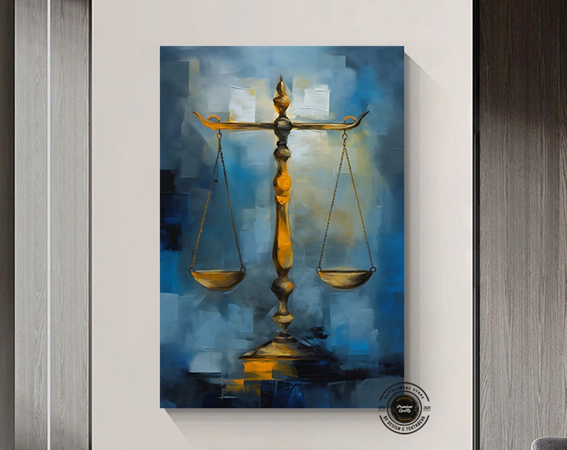 Scales Of Justice Lawyer Office Wall Art Print