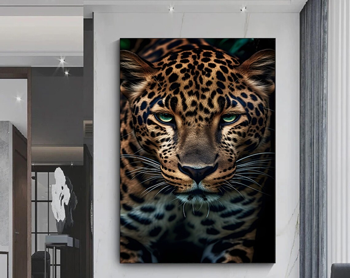 Leopard Art Print, African Safari Big Cat
