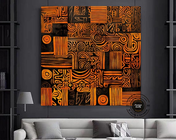 African Culture Wall Art Decor Tribal Abstract Canvas Africa Gift Home