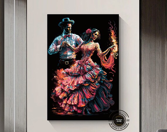 Flamenco Dancer Wall Art Decor Spain Style Decorcouple Dancehome Decoration