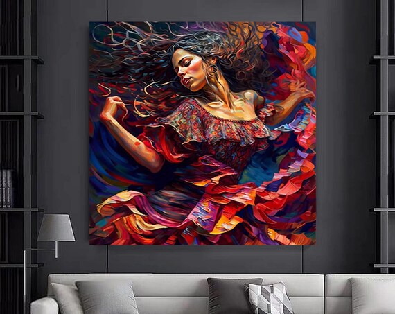 Spanish Traditional Dancing Woman Art Print
