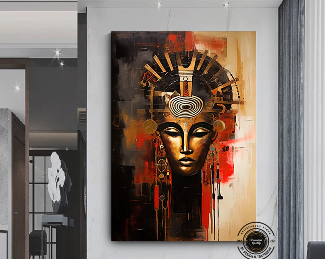 African Culture Abstract Art Print, Cultural Decor