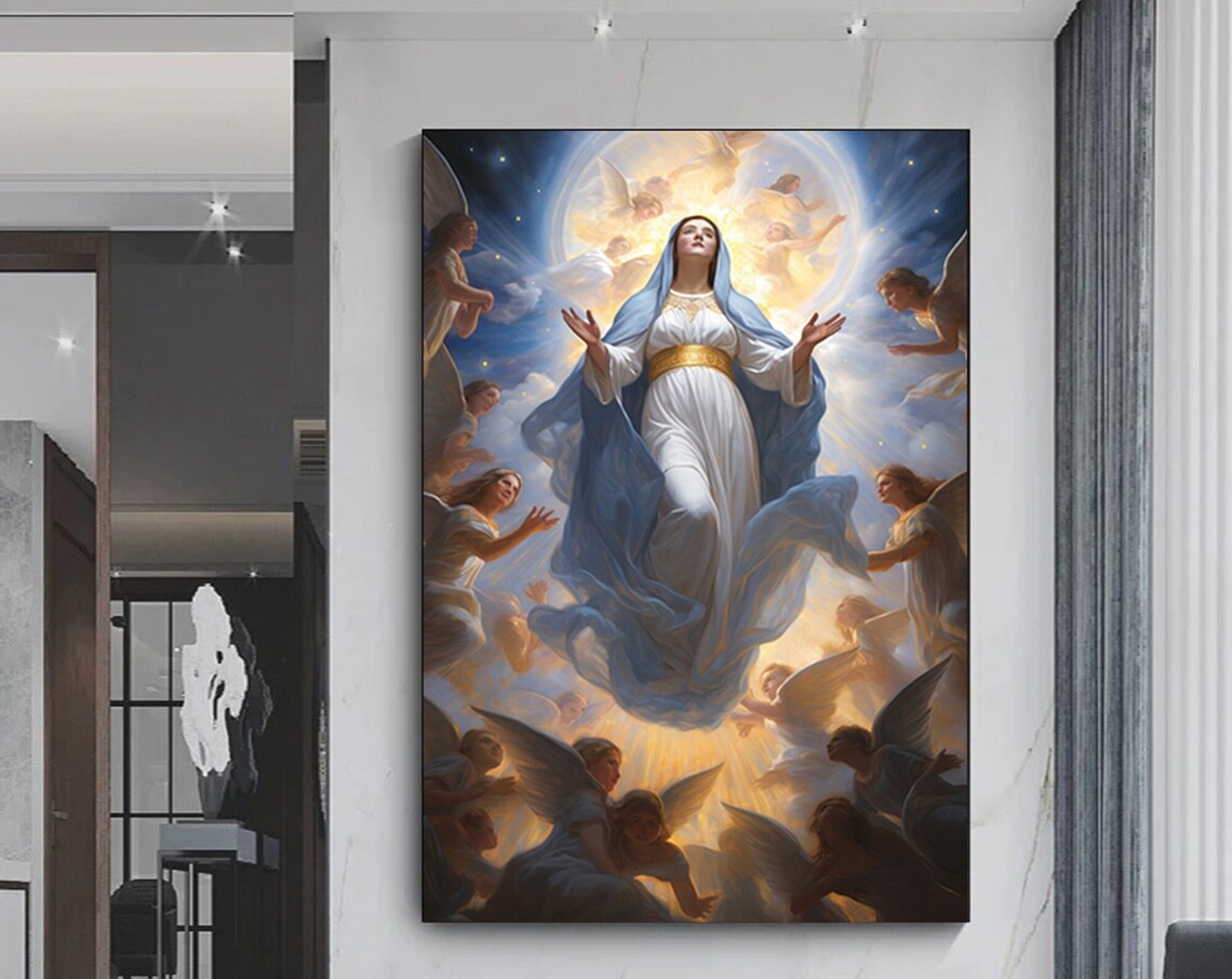 Assumption Of The Virgin Mary Angels Art Print