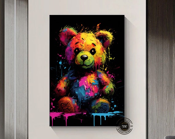 Teddy Bear Wall Art Graffiti Street
